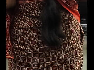 Indian aunty Donks down Saree forth long quill